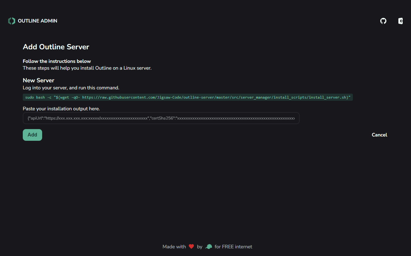 Outline VPN Admin Panel (Laravel) image no2
