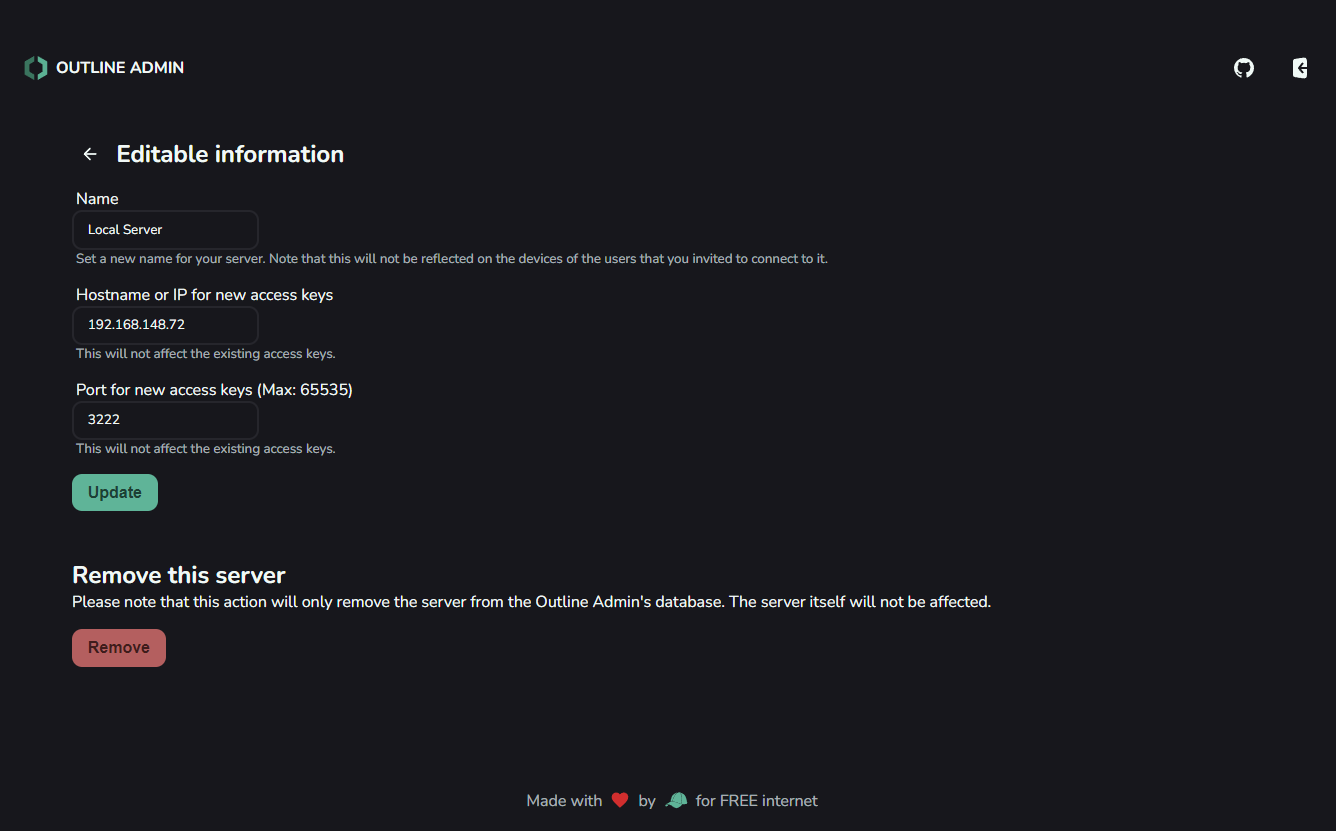 Outline VPN Admin Panel (Laravel) image no3