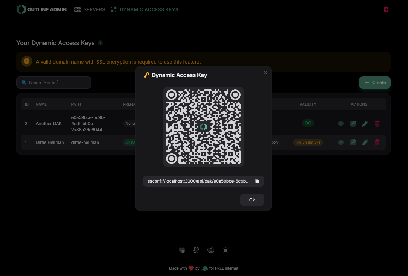Outline VPN Admin Panel image no6